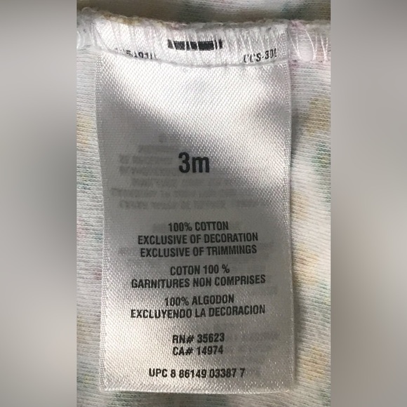 Baby Girl Flower/Butterfly Footed Outfit by Carter’s (3 Months) - Picture 3 of 6